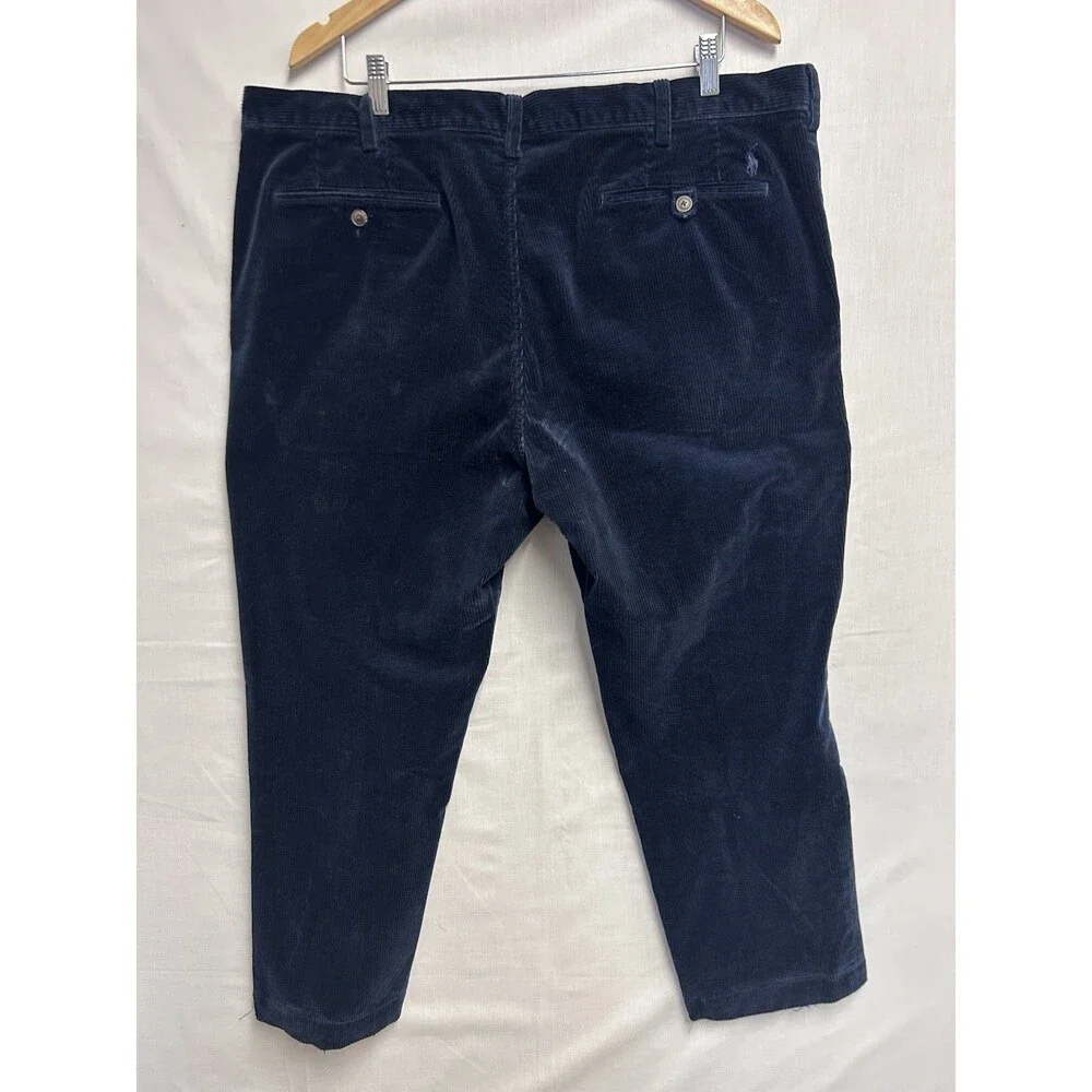 Polo Ralph Lauren Pants Mens 40x30 Navy Blue Corduroy Casual Classic Fit Preppy
